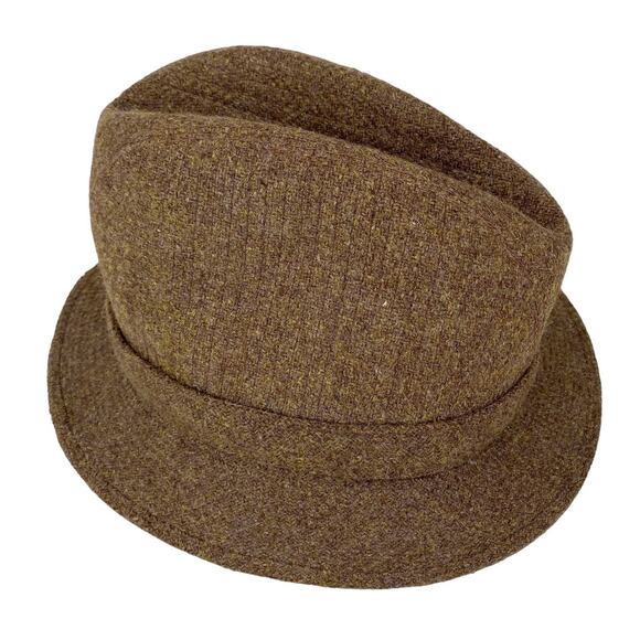 Vintage Stetson Fedora Water Repellent Brown Wool M 7-7.5 - Picture 2 of 12